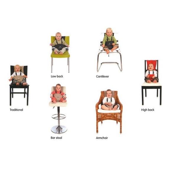 BambinOz PortaChair Gray Portable Packable Travel Highchair Infant Baby Child - Picture 9 of 9